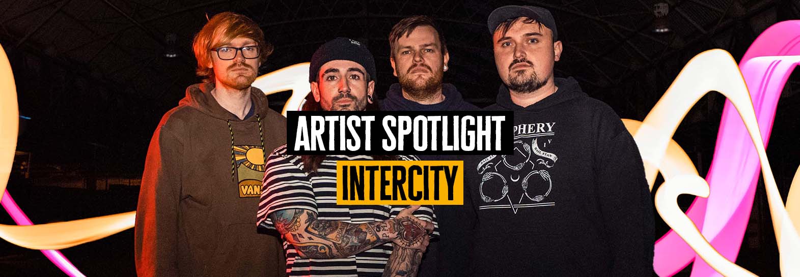 Intercity at Docks Academy in Grimsby Lincolnshire, Artist Spotlight photograph of electronic rock band intercity