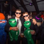 Photograph of customers dressed in Halloween Fancy dress for a Halloween club night