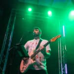 Photograph of a band dressed in Halloween Fancy dress for a Halloween club night