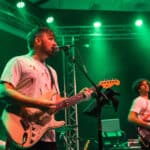 Photograph of a band performing Halloween Fancy dress for a Halloween club night